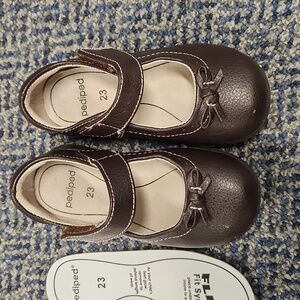 Pediped flex fit system arch support toddler shoe Mary Jane style velcro closure